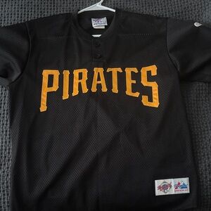 Majestic Black and Gold Pirates Jersey